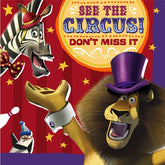 Madagascar 3 Lunch Napkins (16) Party Accessory